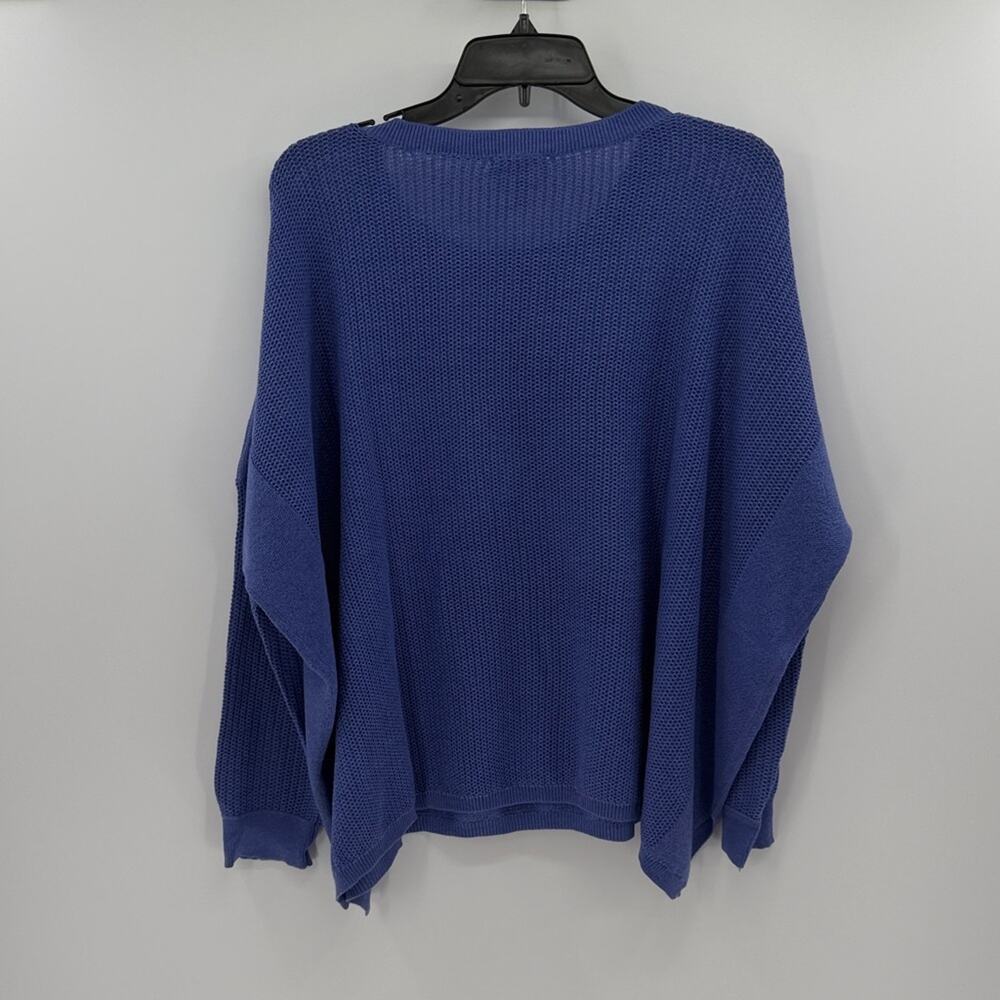 Heyson Women's Lightweight Knot Scoop Neck Sweater - Blue - S/M - NWT - Picture 5 of 5
